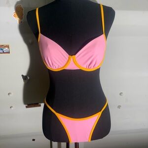 Wild Fable Pink and Orange Bikini Set